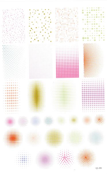 CjS-393 Confetti Chic  | Clear Jelly Stamping Plate