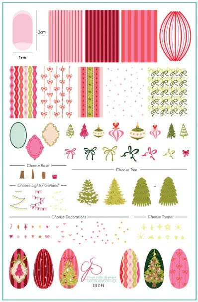 CjSC-096 - Vintage Chic Christmas |  Clear Jelly Stamping Plate