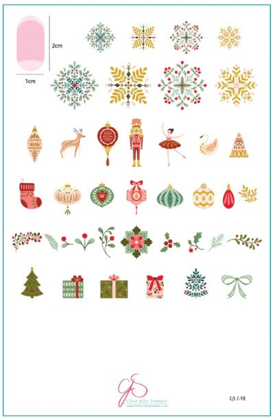 CjSC-098 - Sugarplum Express |  Clear Jelly Stamping Plate