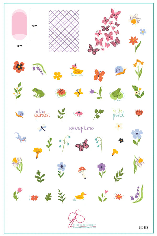 CjS-356 - In the Garden | Clear Jelly Stamping Plate