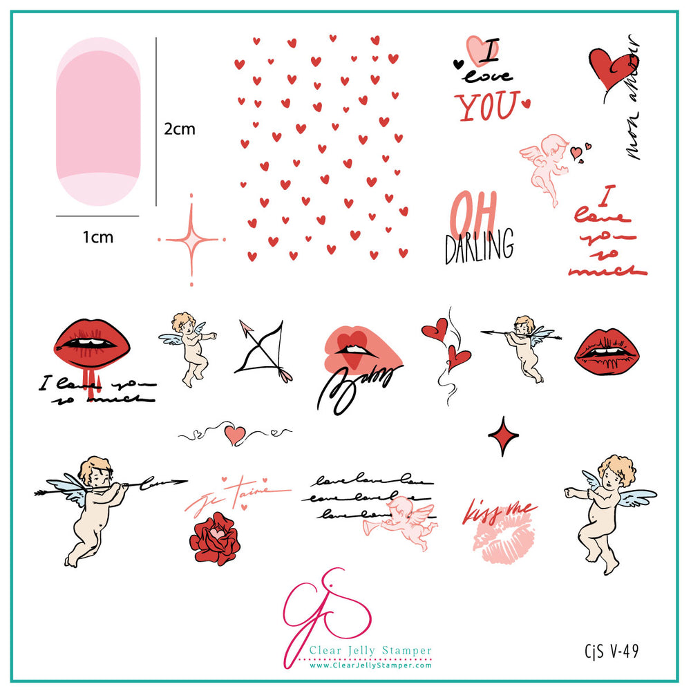 CJSV-49 Oh Darling  | Clear Jelly Stamping Plate