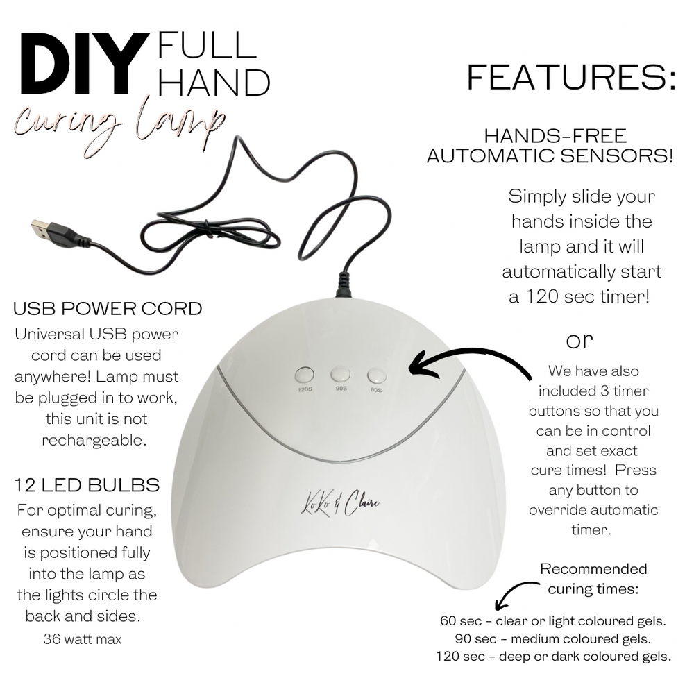 
                  
                    DIY - UV/LED Full Hand Lamp | Koko & Claire
                  
                