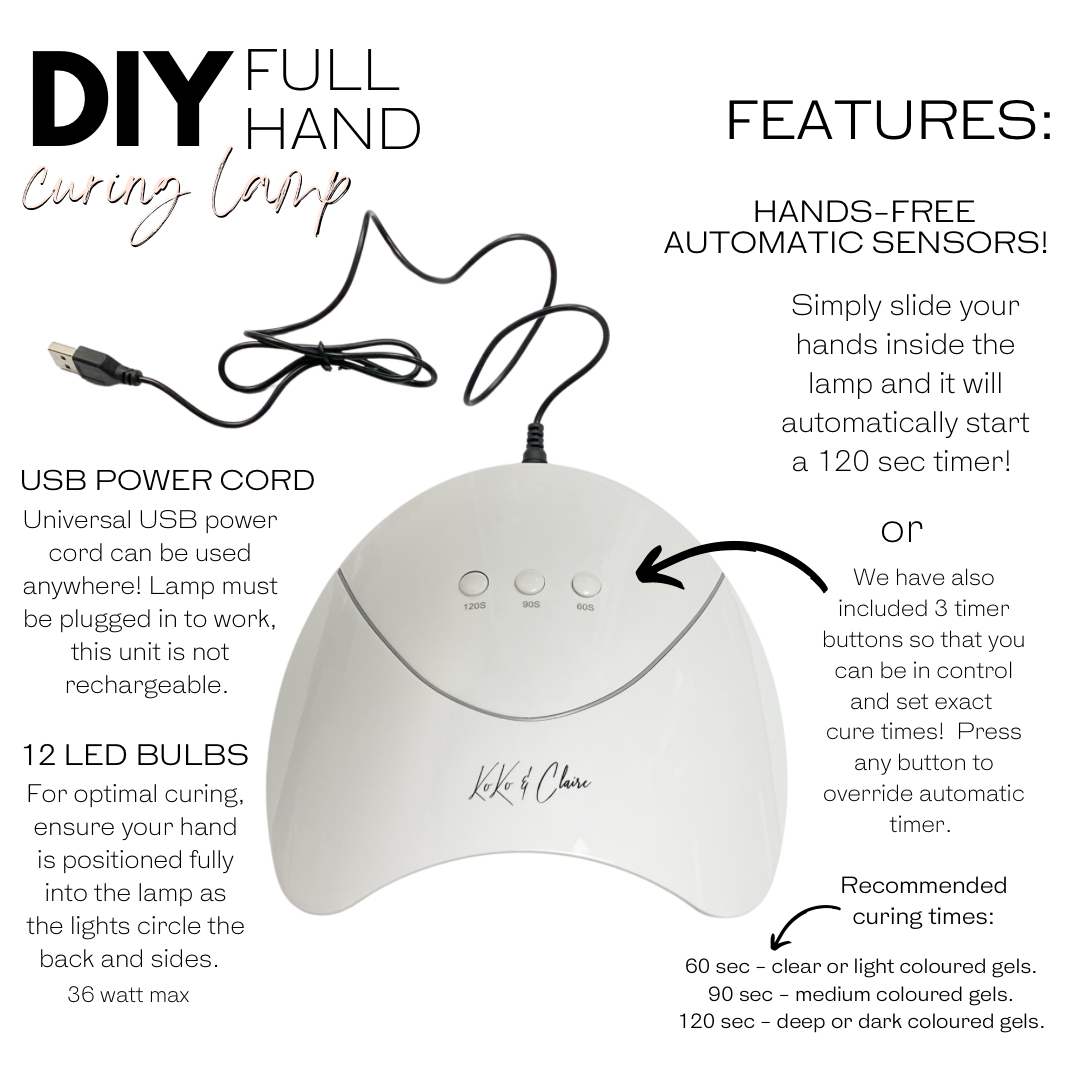 
                  
                    DIY - UV/LED Full Hand Lamp | Koko & Claire
                  
                