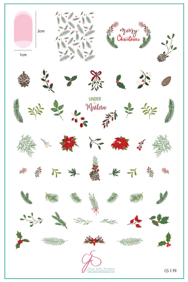 CjSC-90 - Merry Mistletoe Moments | Clear Jelly Stamping Plate