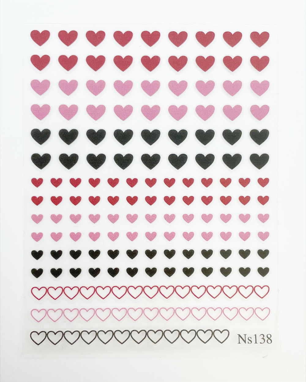 Classy Hearts Self Adhesive Decals | Lula Beauty