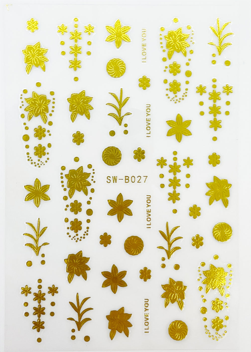 Gold Floral Design  Decals | Lula Beauty