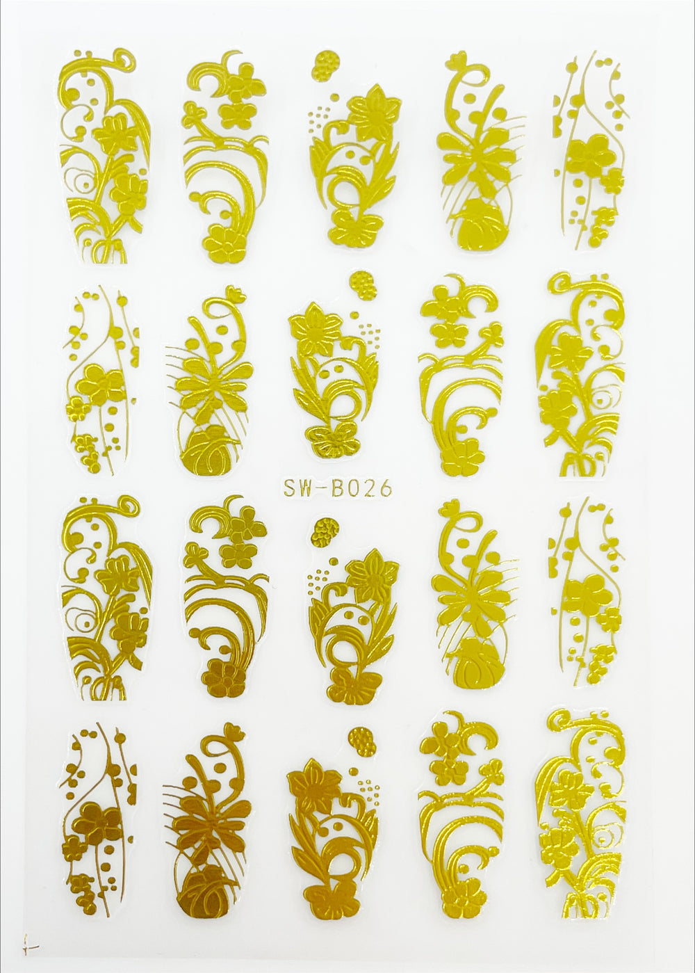 Gold Flowers and Leaves  Decals | Lula Beauty