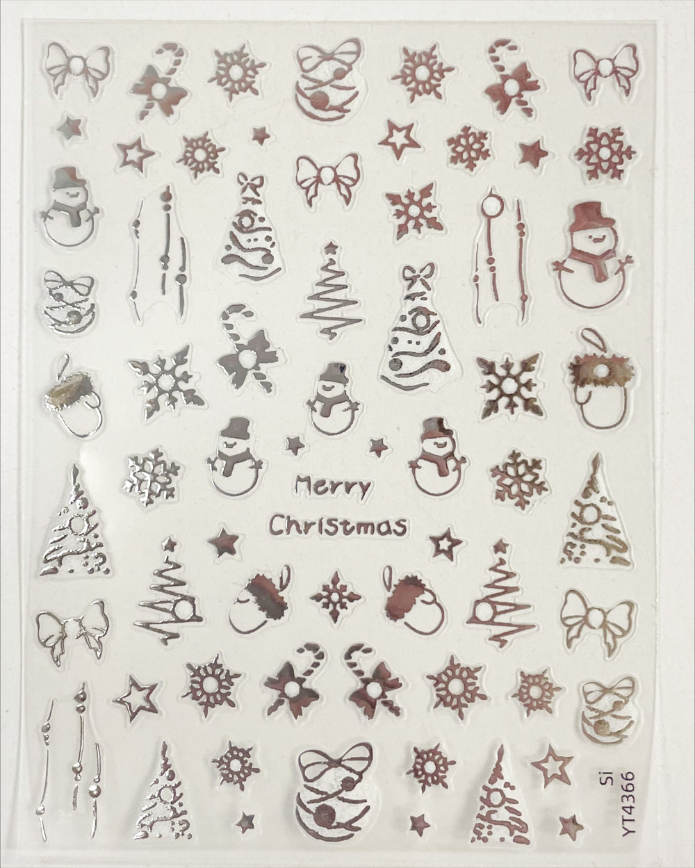 Gold and Silver Snowman  Decals | Lula Beauty