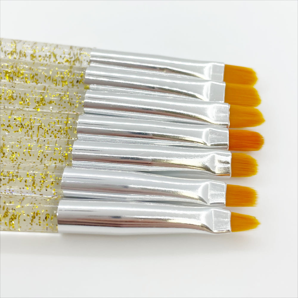7 pc Brush set Gold Handle | Lula Beauty