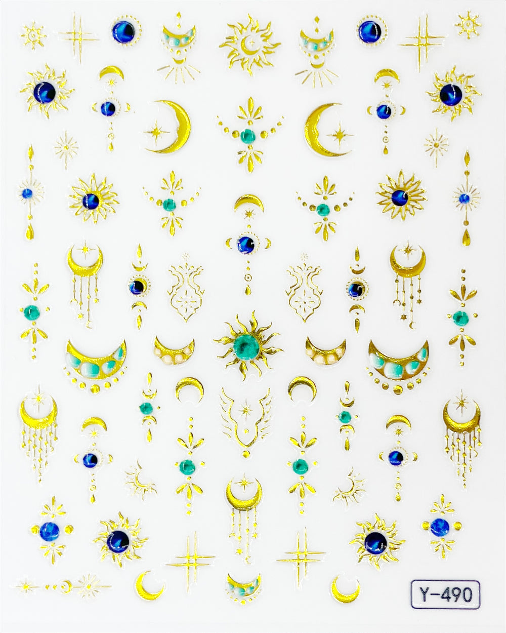 Blue & Green Rhinestone Decal | Lula Beauty