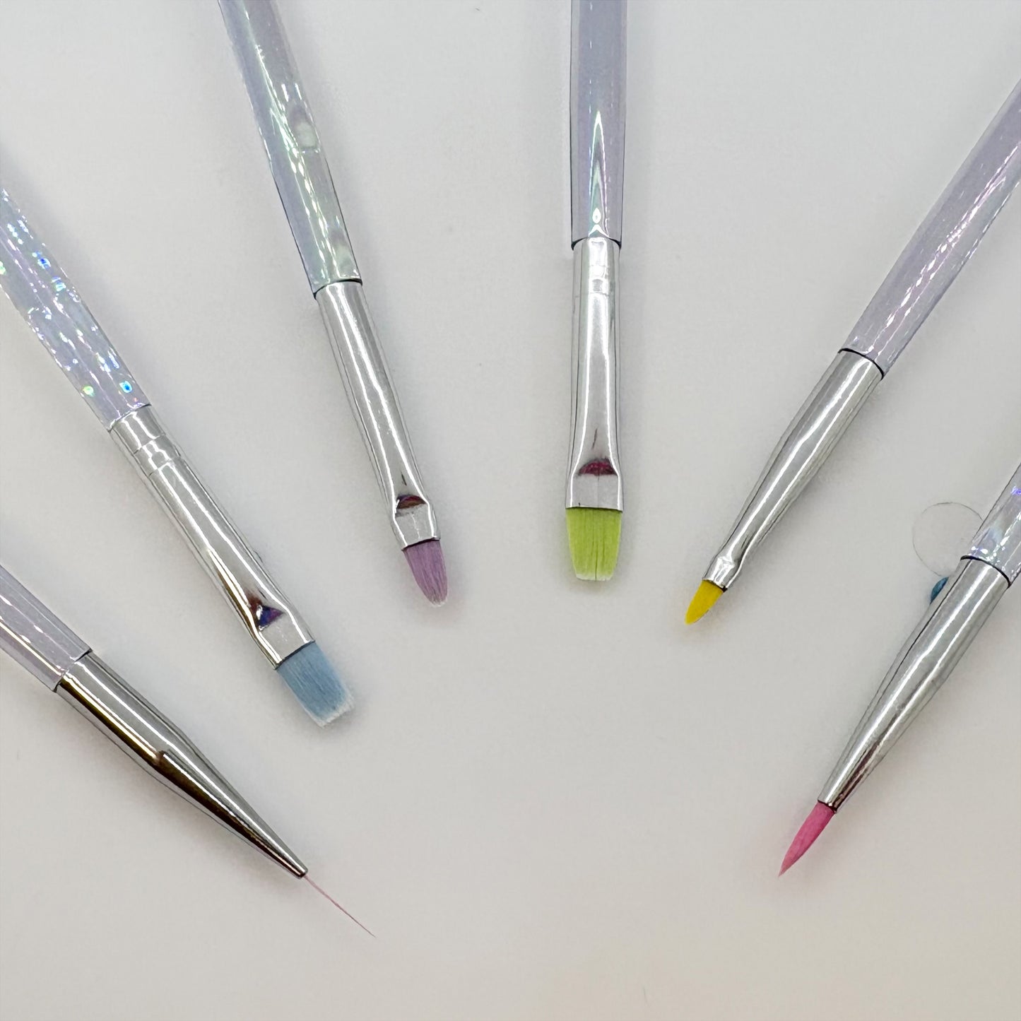 
                  
                    6 pc Silicone Gel Brush set Iridescent Handle | Lula Beauty
                  
                