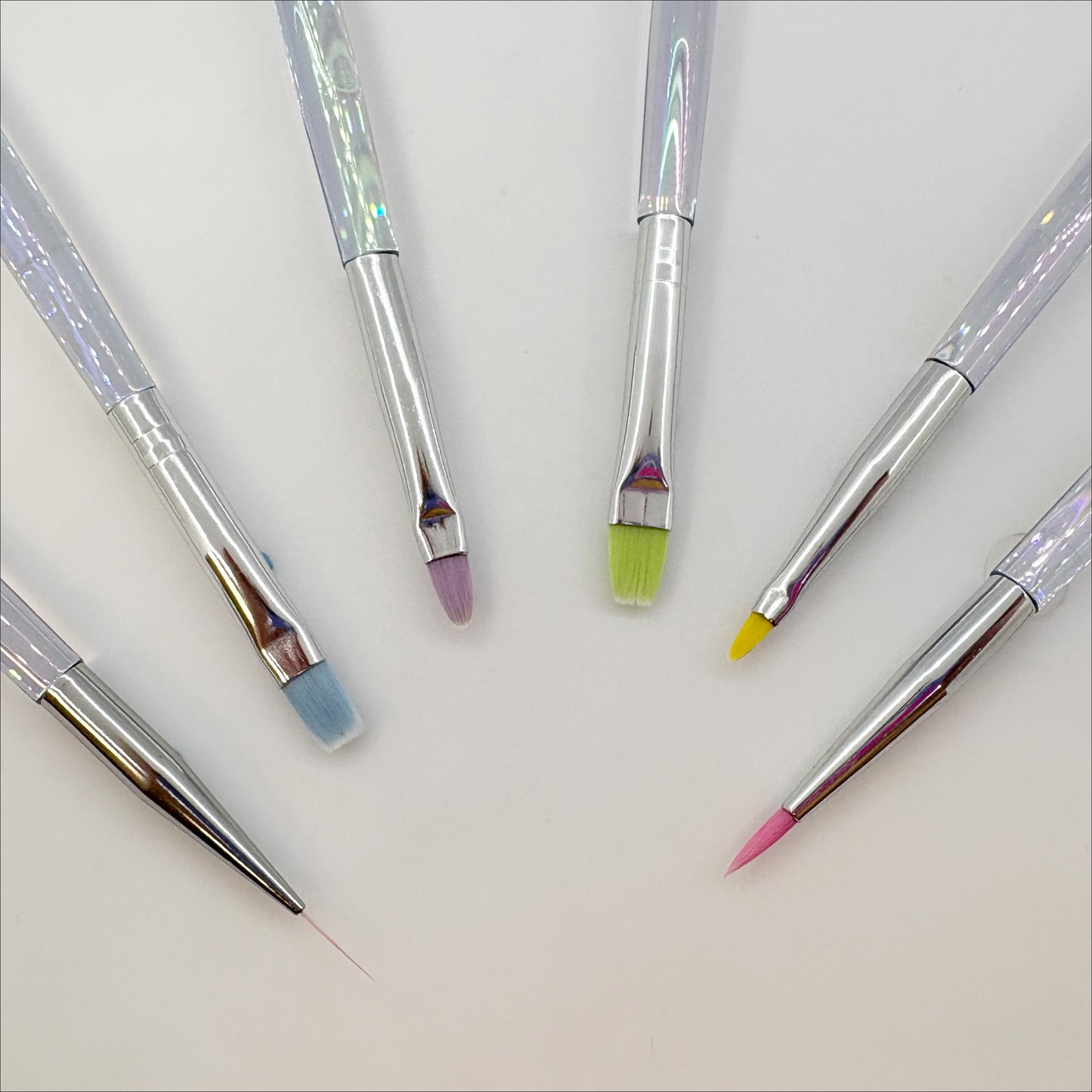 
                  
                    6 pc Silicone Gel Brush set Iridescent Handle | Lula Beauty
                  
                