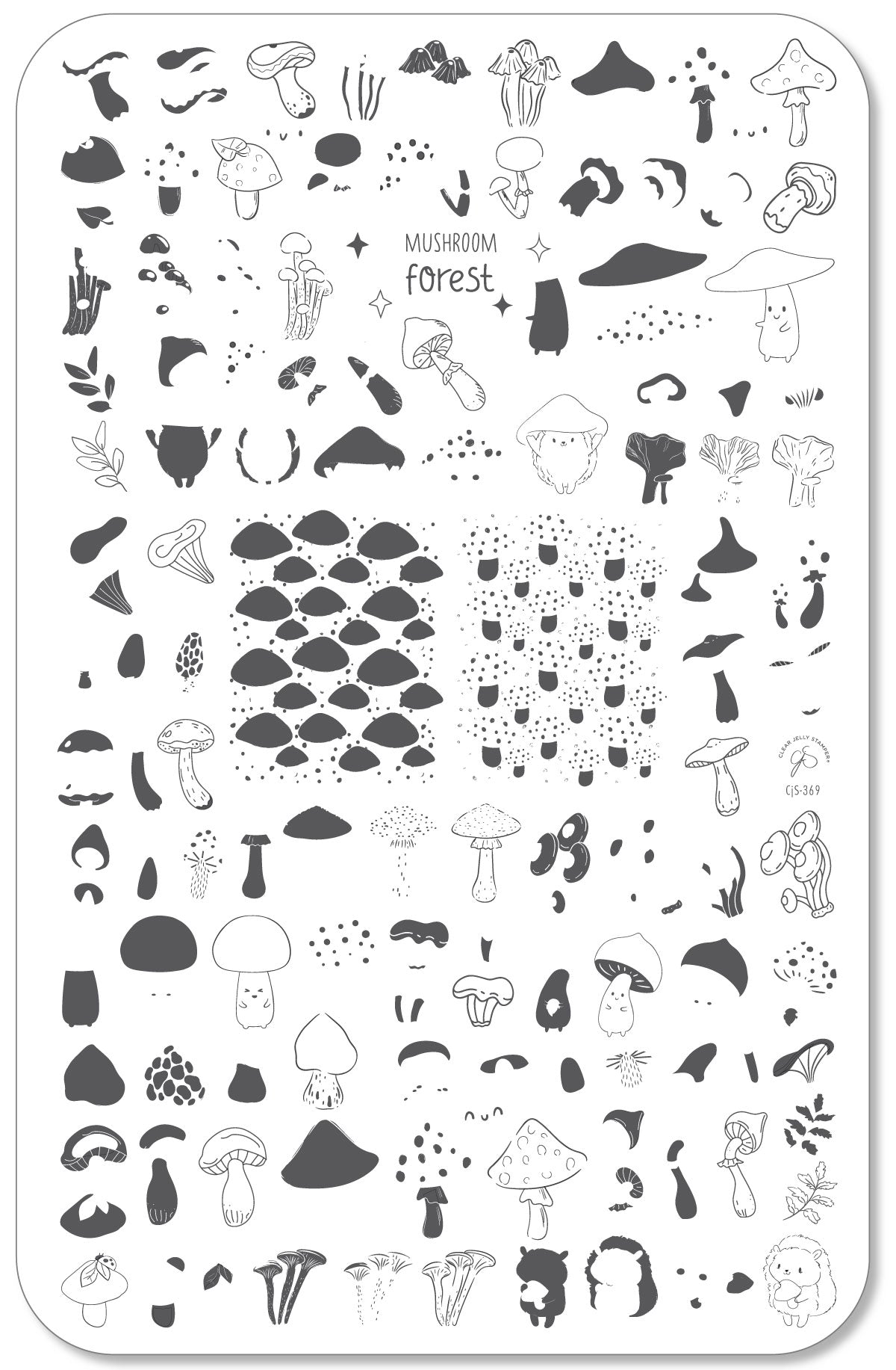 
                  
                    CJS-369  Mushroom Forest | Clear Jelly Stamping Plate
                  
                