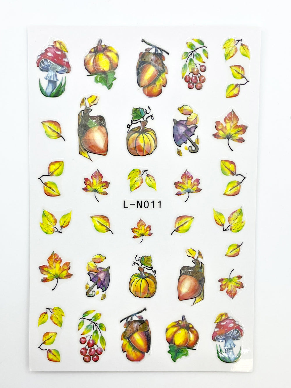 Demoed Gourds and Acorns Holographic Self Adhesive Decals | Lula Beauty