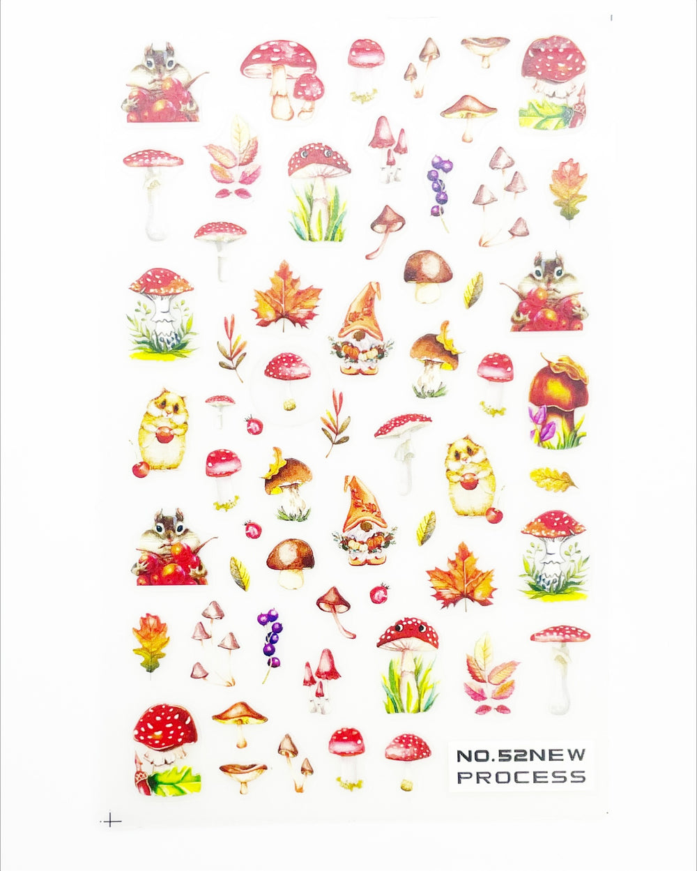 Demoed Gnomes Critters and Mushrooms Adhesive Decals | Lula Beauty