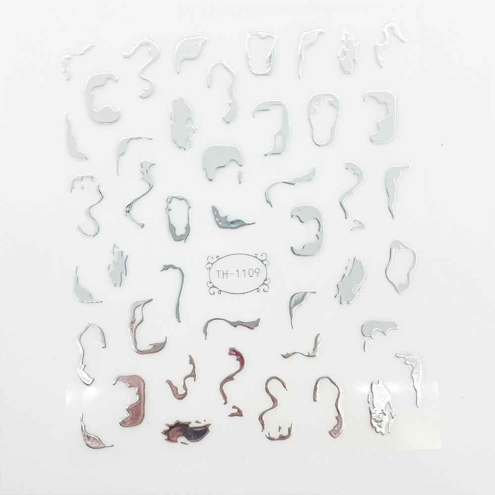 Demoed Silver Chrome Self Adhesive Decals | Lula Beauty