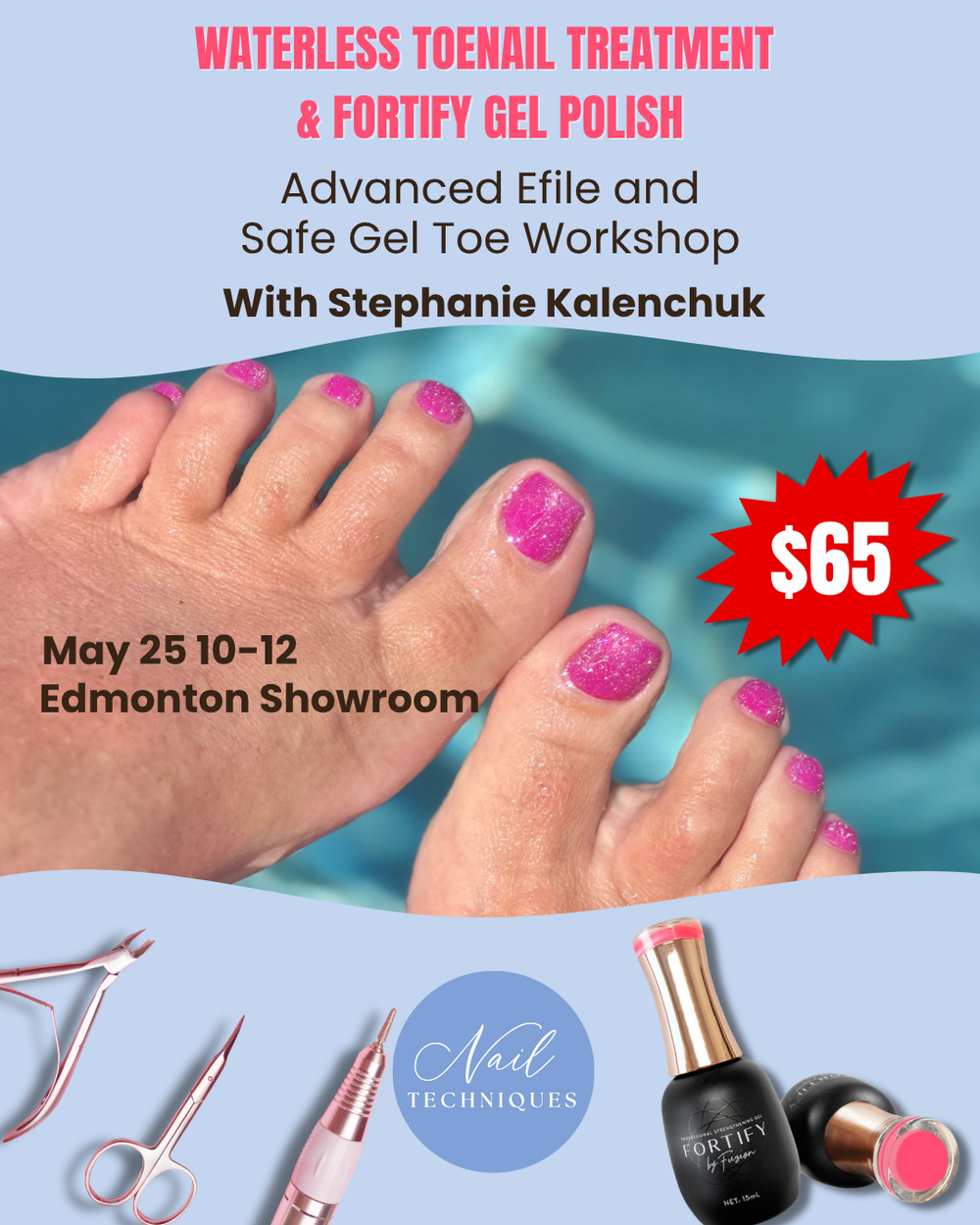 Waterless Cuticle Prep & Gel Polish For Toes | Class May 25th