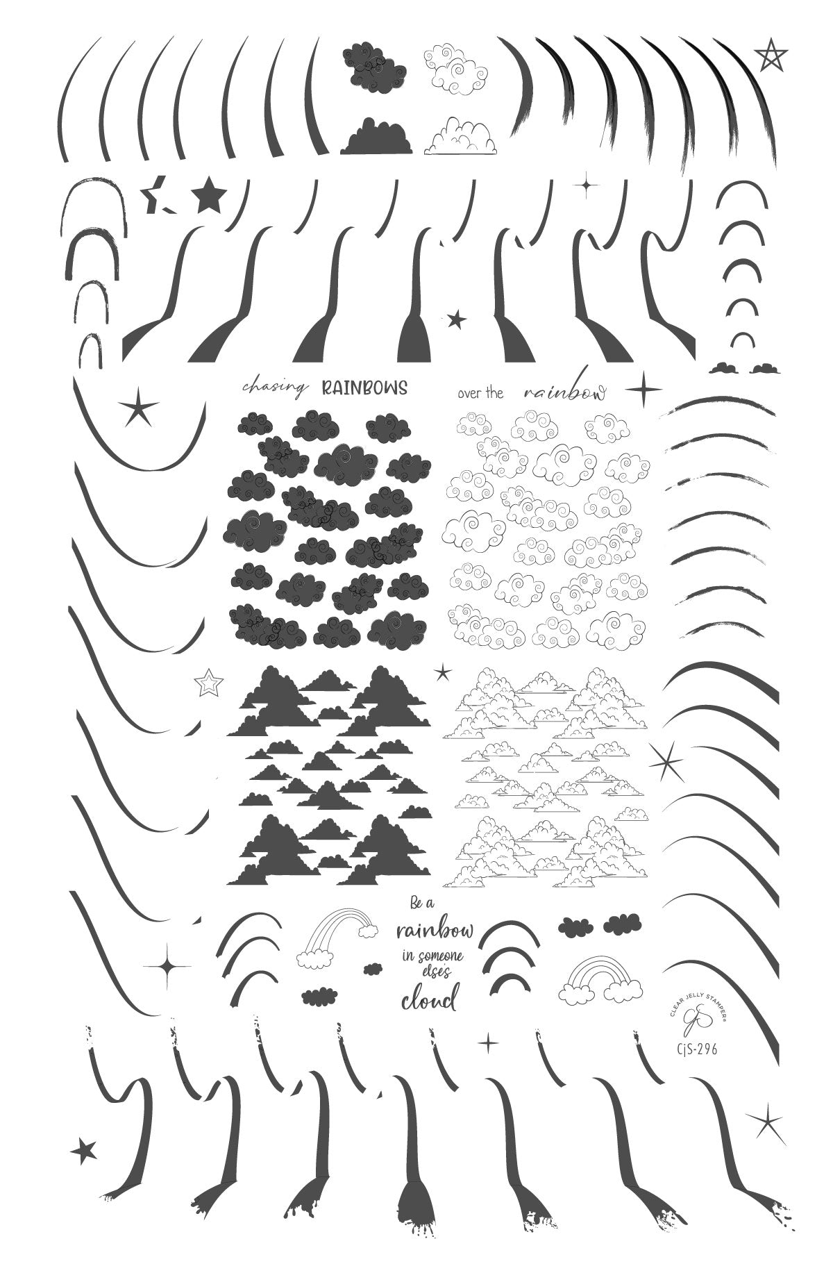 
                  
                    CJS-296 - Chasing Rainbows | Clear Jelly Stamping Plate
                  
                