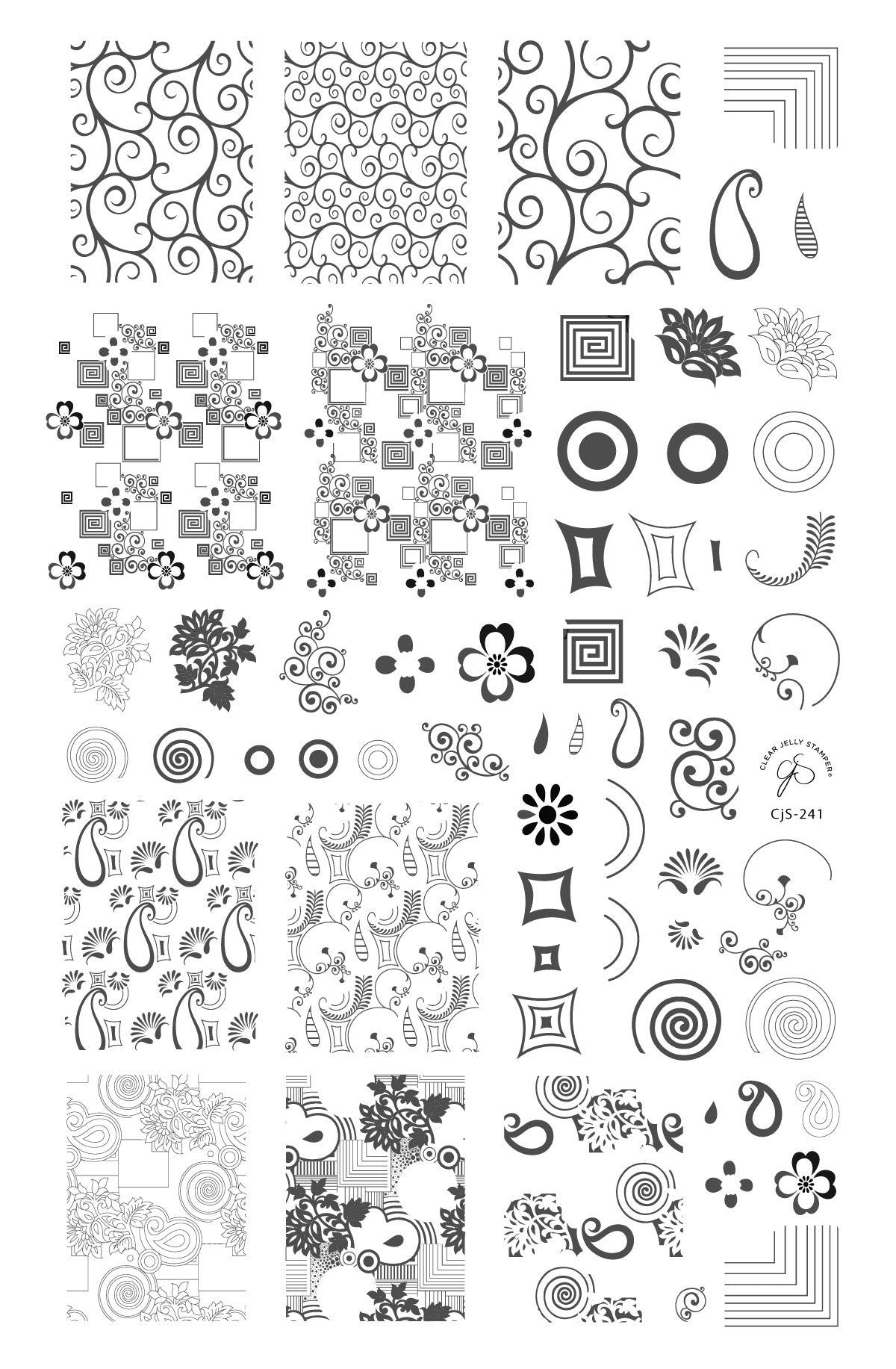 
                  
                    CjS-241 Funky Floral   |  Clear Jelly Stamping Plate
                  
                