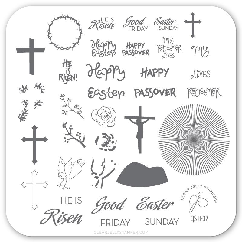 CJSH-032 He is Risen | Clear Jelly Stamping Plate