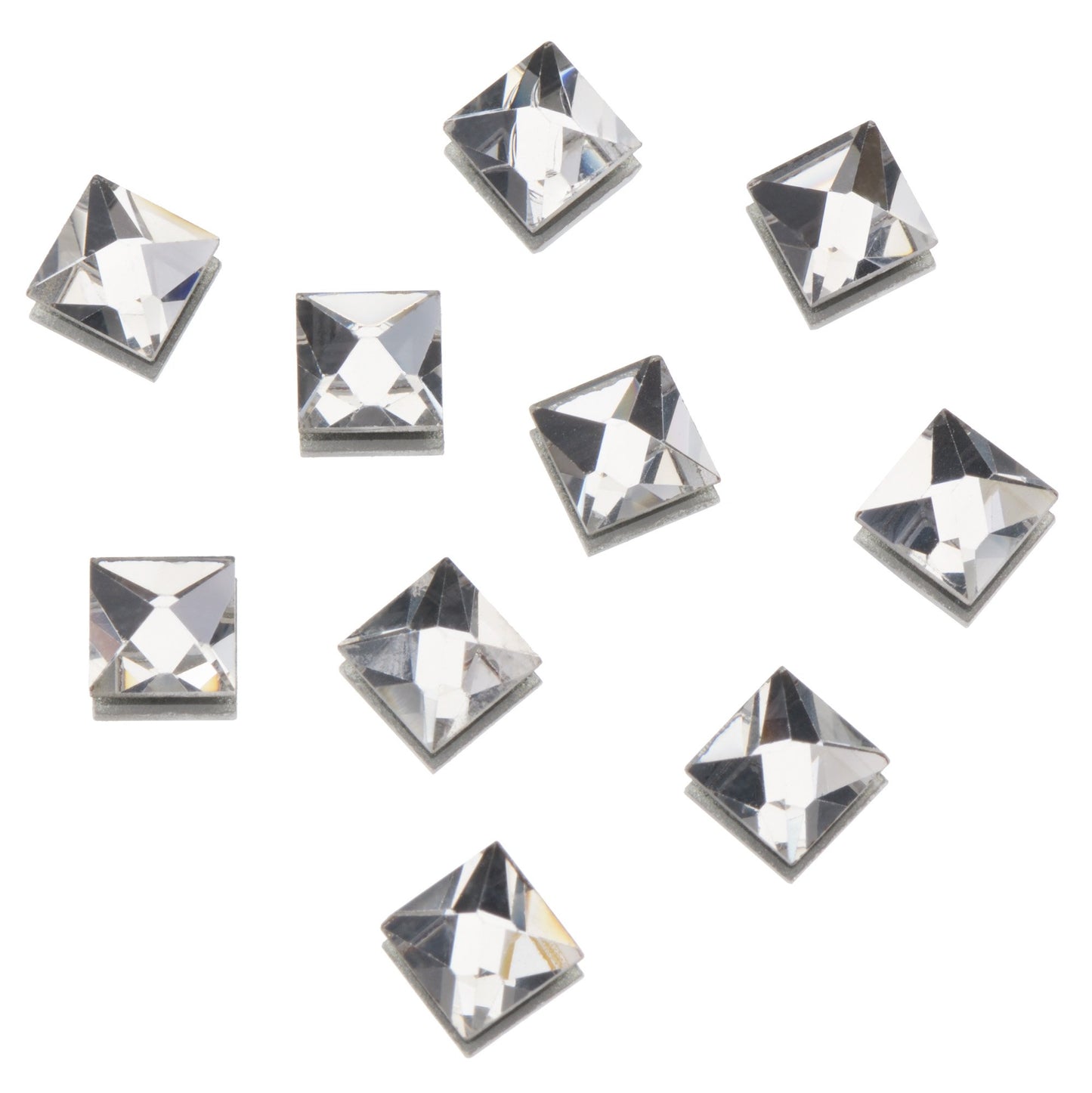 
                  
                    Clear as Mud Crystal Rhinestones ~ Square Assorted Sizes & Colours 10pk | Ugly Duckling
                  
                