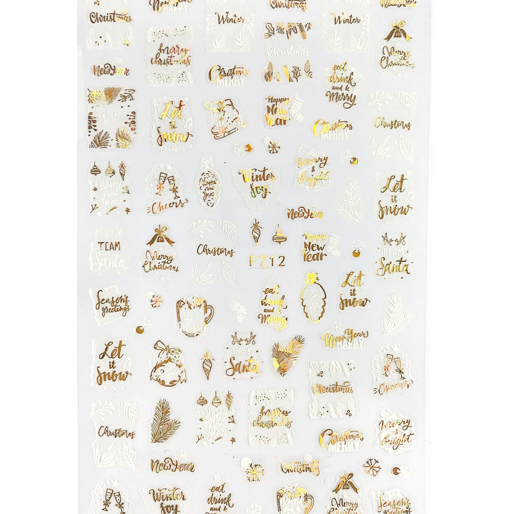 
                  
                    Holidays in Holo Gold ~ Snowflakes, Reindeer, Santa and More! Self Adhesive Decals | Lula Beauty
                  
                