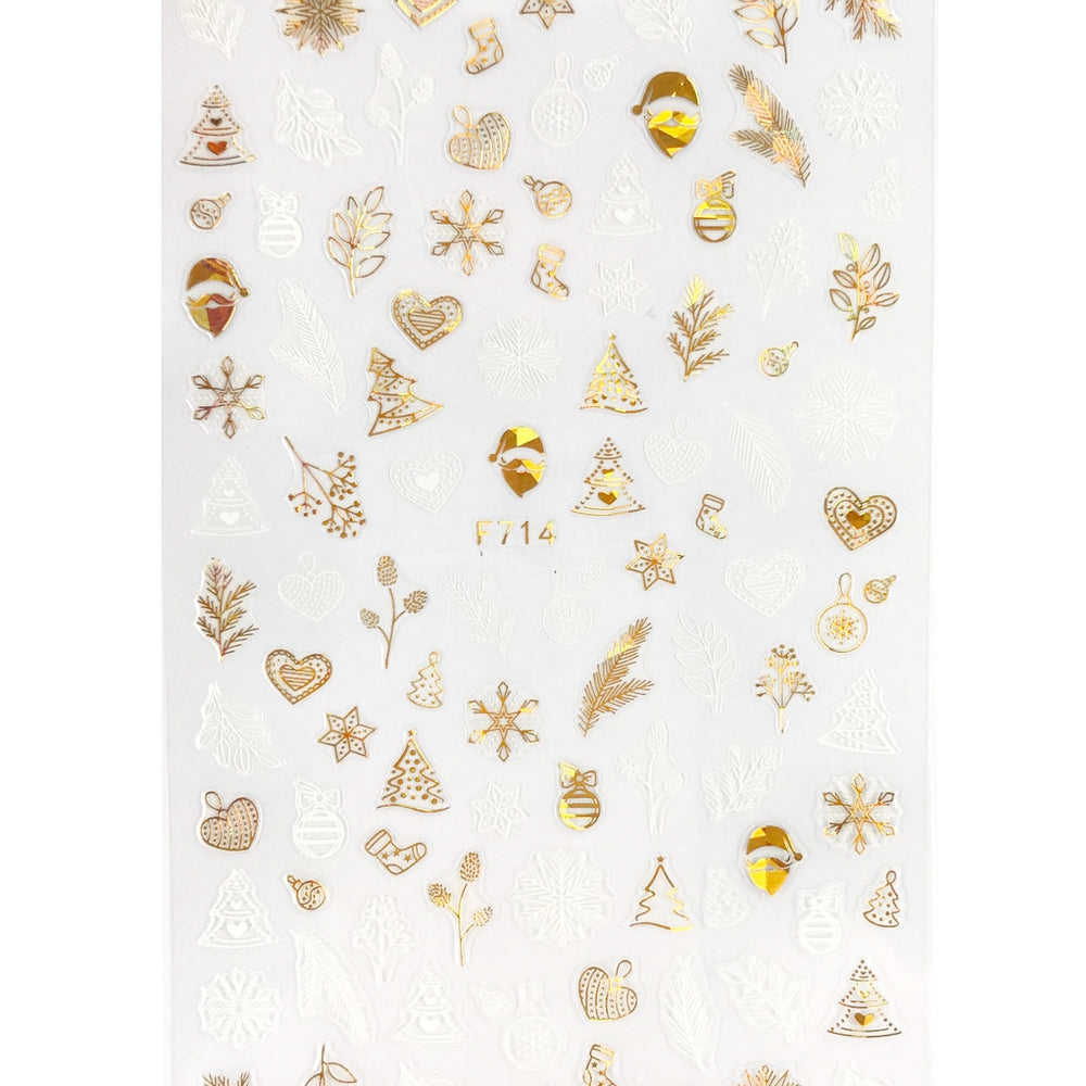 
                  
                    Holidays in Holo Gold ~ Snowflakes, Reindeer, Santa and More! Self Adhesive Decals | Lula Beauty
                  
                