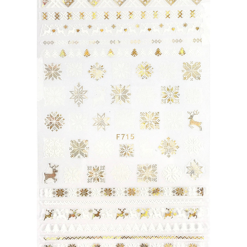 
                  
                    Holidays in Holo Gold ~ Snowflakes, Reindeer, Santa and More! Self Adhesive Decals | Lula Beauty
                  
                