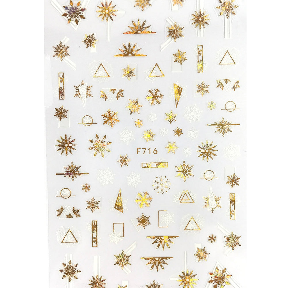 
                  
                    Holidays in Holo Gold ~ Snowflakes, Reindeer, Santa and More! Self Adhesive Decals | Lula Beauty
                  
                