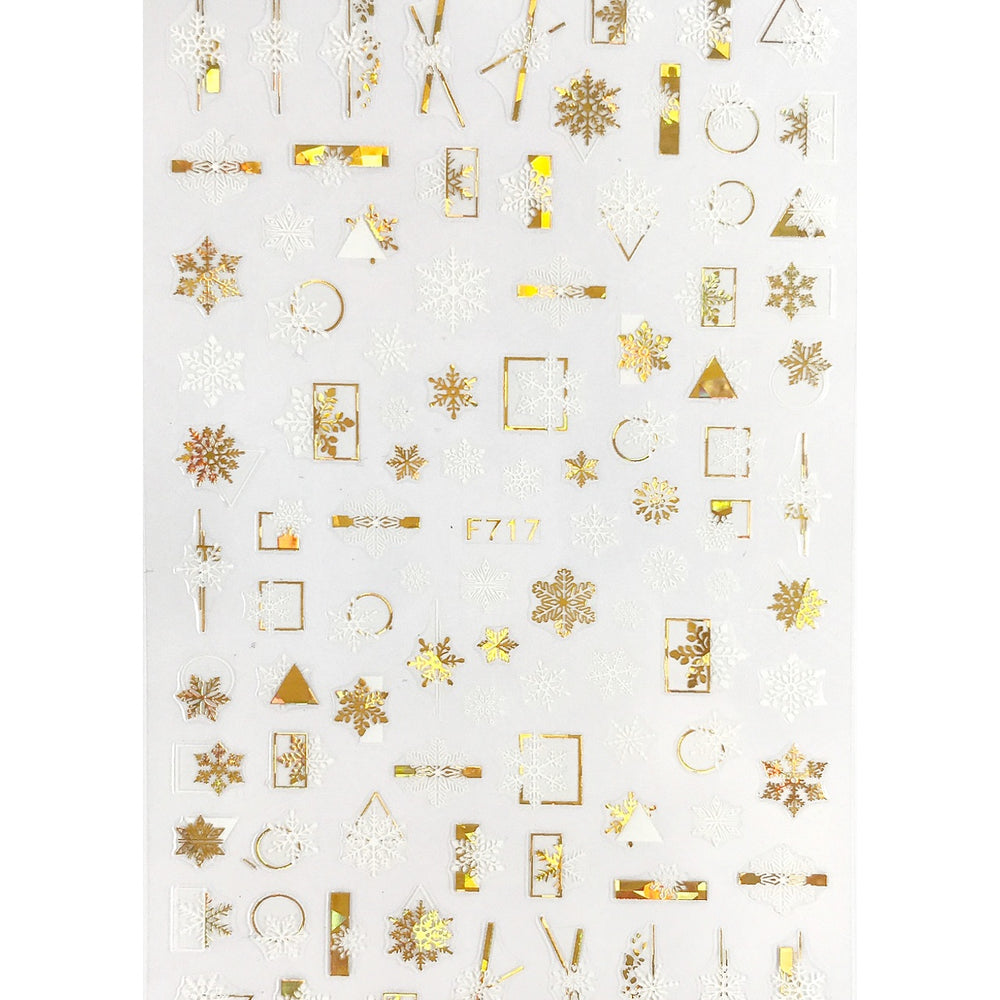 
                  
                    Holidays in Holo Gold ~ Snowflakes, Reindeer, Santa and More! Self Adhesive Decals | Lula Beauty
                  
                