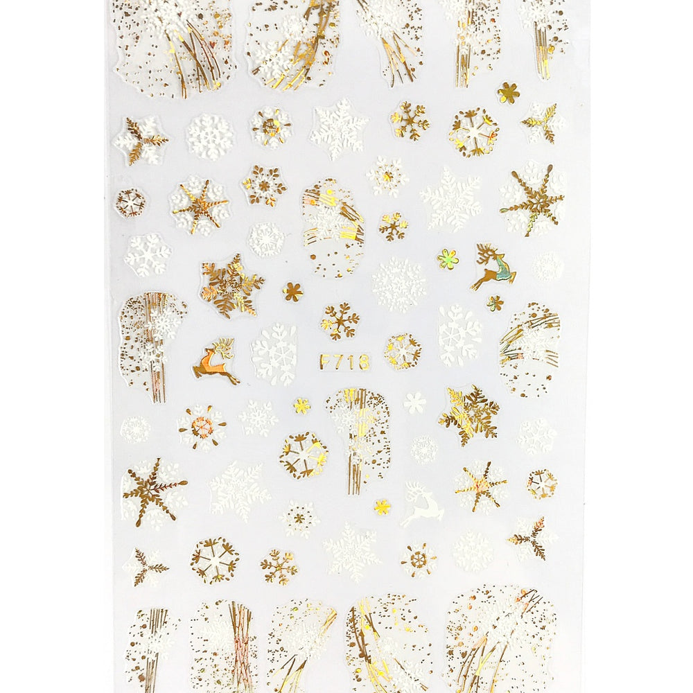 
                  
                    Holidays in Holo Gold ~ Snowflakes, Reindeer, Santa and More! Self Adhesive Decals | Lula Beauty
                  
                