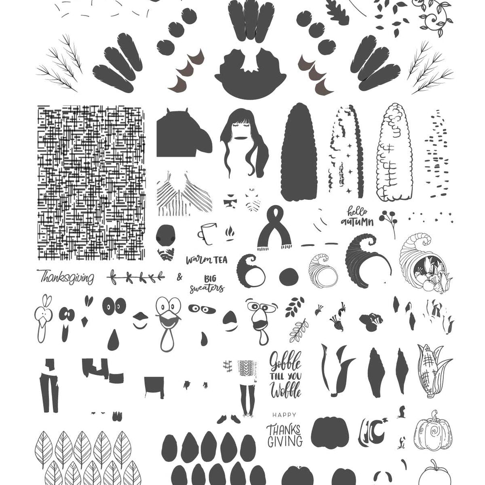 
                  
                    CjSH-068 Gobble Till You Wobble |  Clear Jelly Stamping Plate
                  
                