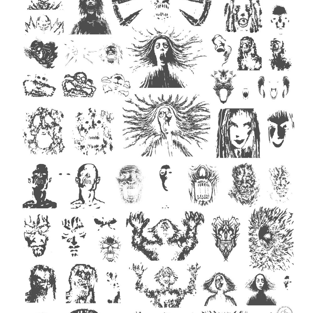 
                  
                    CjSH-082 Nightmare  | Clear Jelly Stamping Plate
                  
                