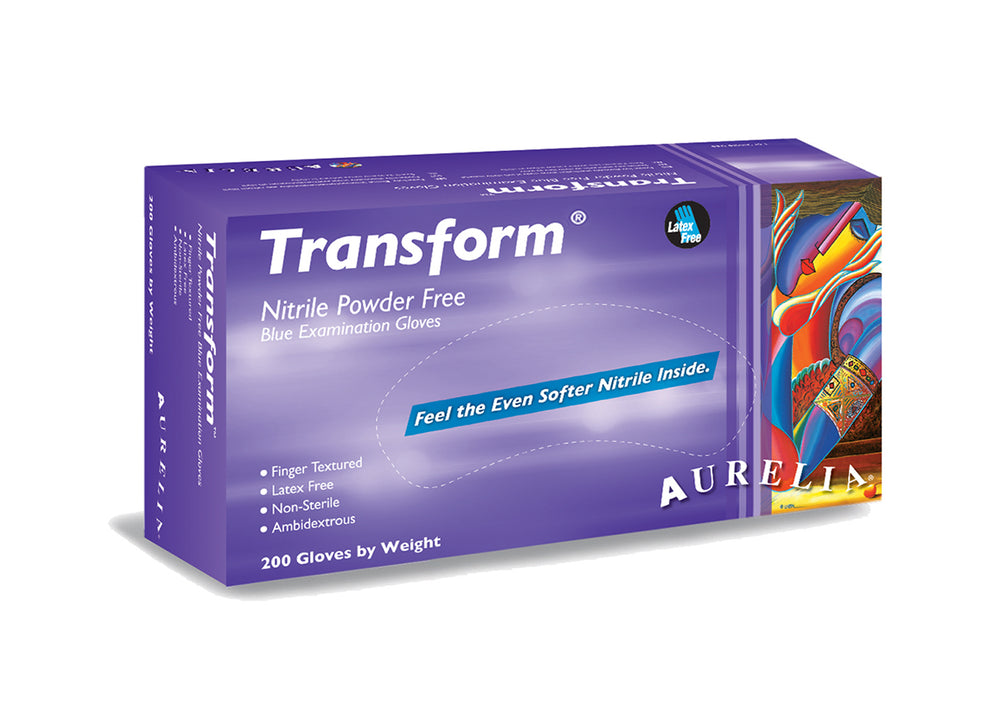 Aurelia Transform Nitrile Powder Free Gloves - Large or Extra Large - Box of 100