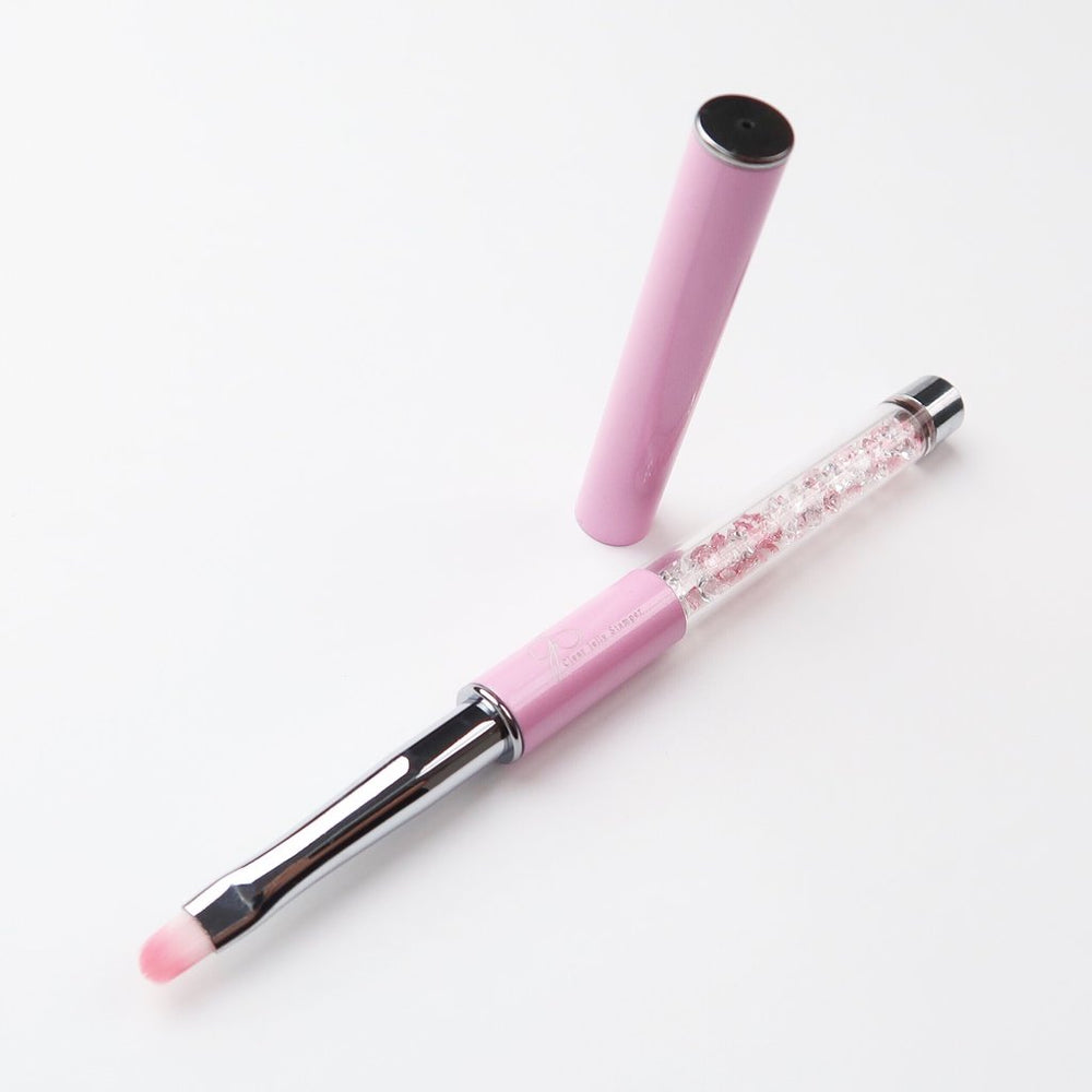 Short Bristled Clean Up Brush - Pink | Clear Jelly Stamper