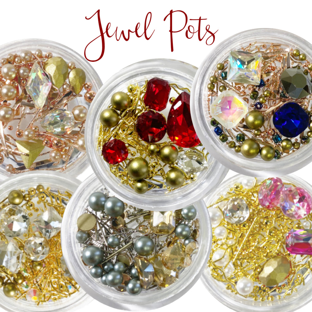 Jewel Pots ~ 3D Embellishments | Nail Art