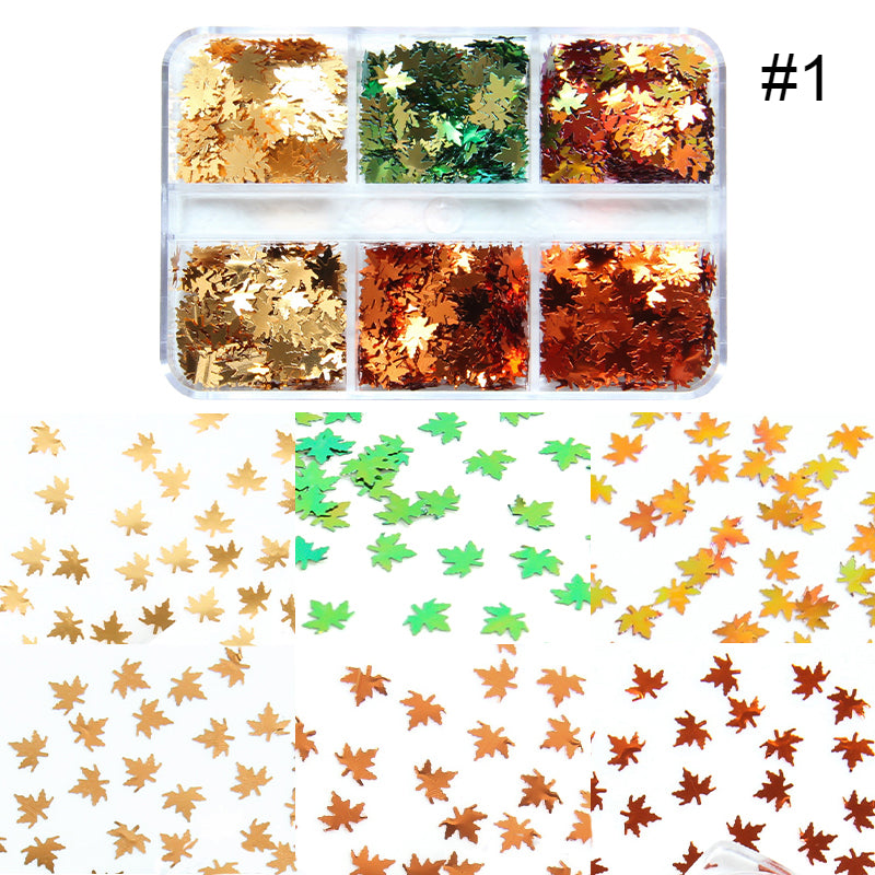 Holographic Autumn Leaves Mini Samplers | Nail Art