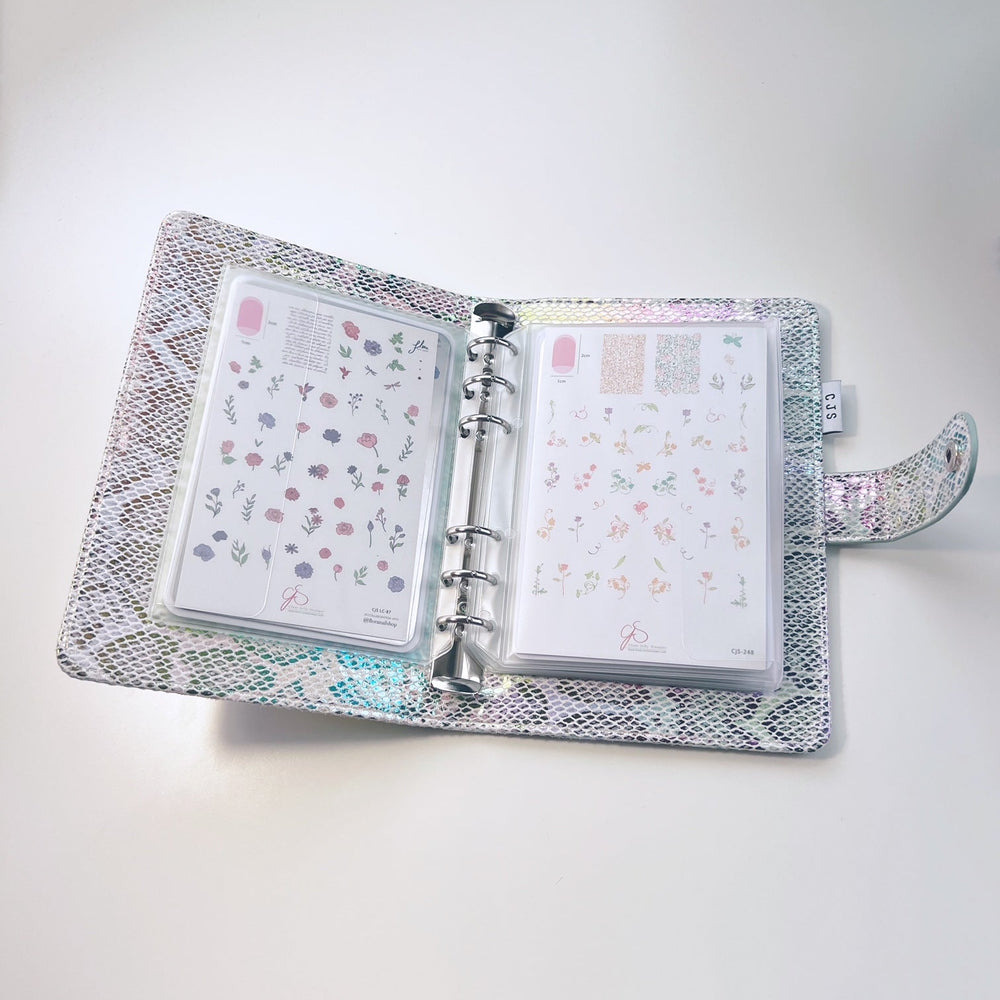 
                  
                    Stamping Plate Storage Binders in Snakeskin and Plaid - Large (14x9) - | Clear Jelly Stamper
                  
                